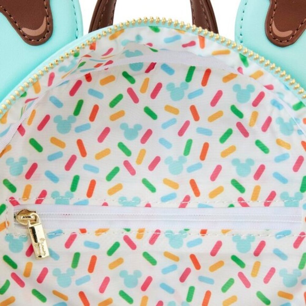 🆕Loungefly Women Disney Mickey and Minnie Mouse Sweets Ice Cream Mini Backpack - Picture 7 of 10